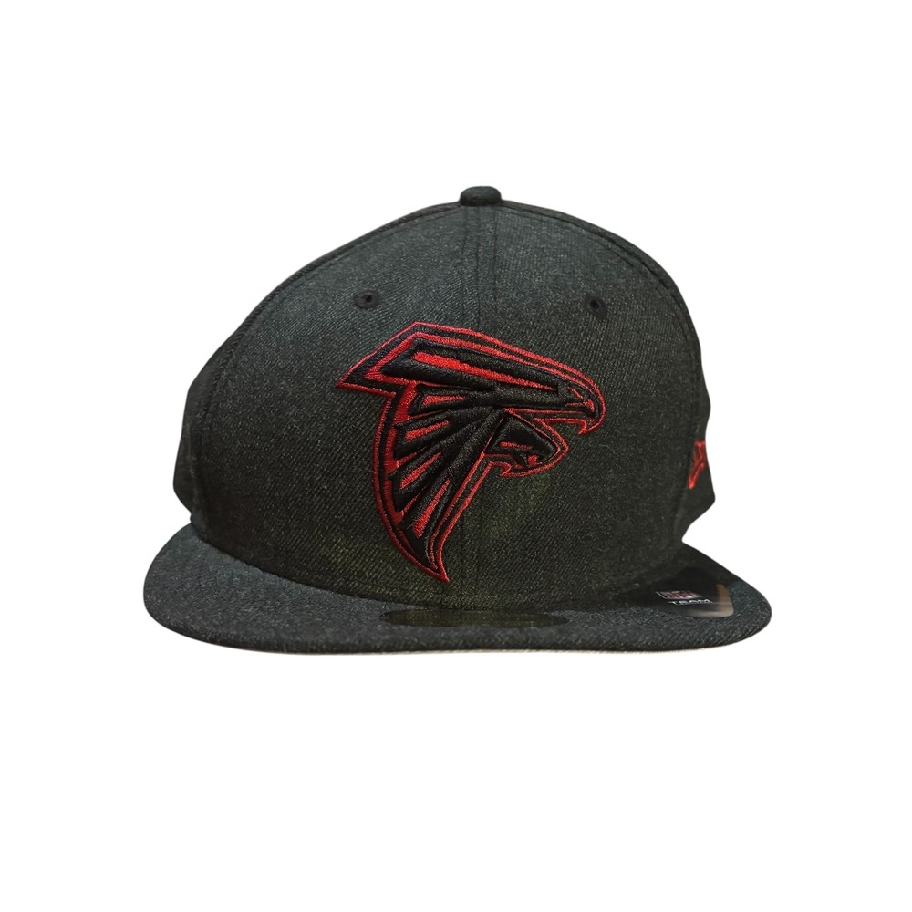 New Era Atlanta Falcons NFL Heather Bold 59FIFTY Fitted‎ Hat Size 7 5/8 Gray Red